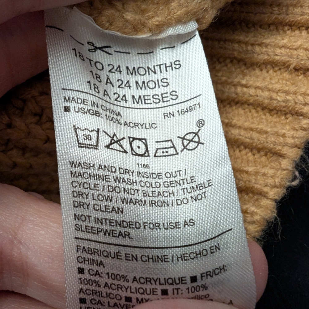 Janie and Jack Camel Cable Knit Sweater - Picture 6 of 9